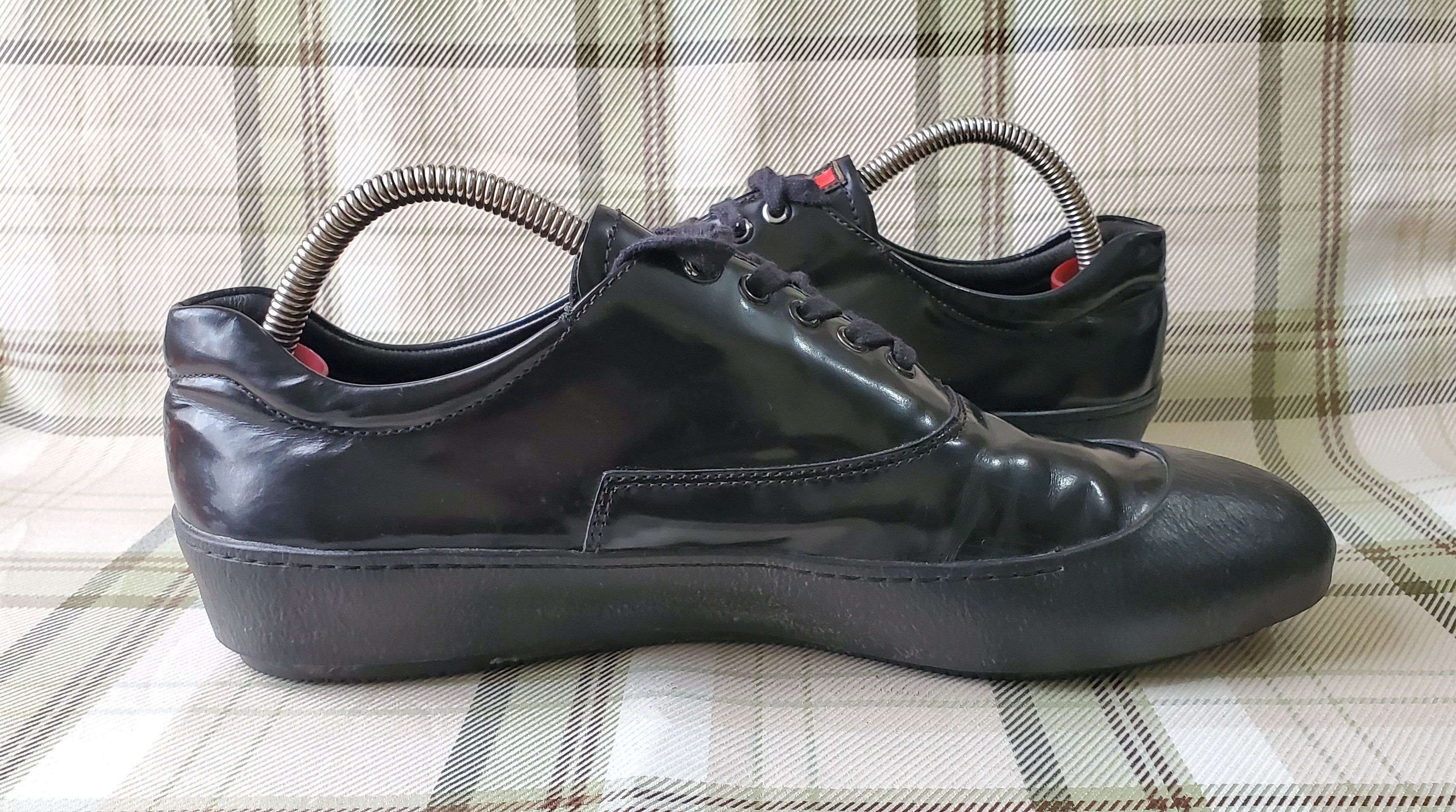 Prada Prada Black Leather Lo Top Lace Up Sneakers Size US 9 / EU 42 - 7 Thumbnail
