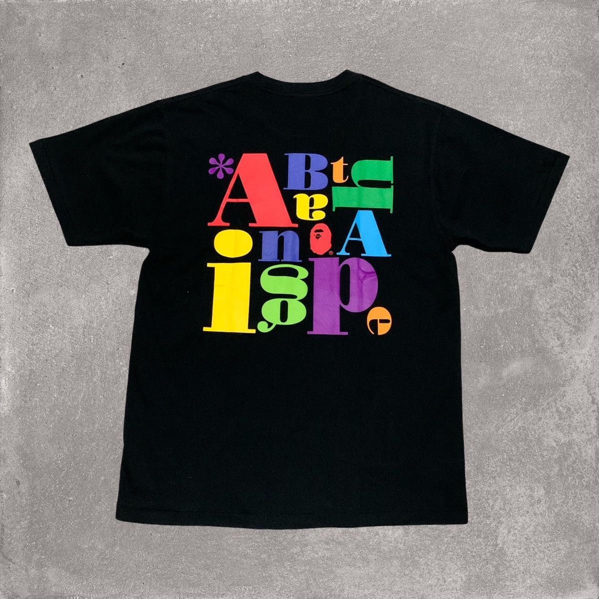 Bape Bape Medium Colourful Graphic Black Tee A Bathing Ape Size US M / EU 48-50 / 2 - 1 Thumbnail
