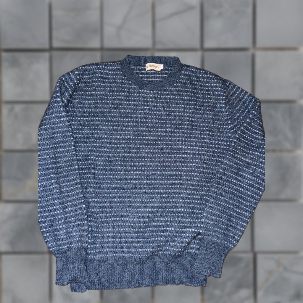 Vintage VINTAGE B.P. Britches Knitted Wool Jumper Seawater Blue M Sweater Wool Mens Pullover 20x24 Size US M / EU 48-50 / 2 - 1 Thumbnail
