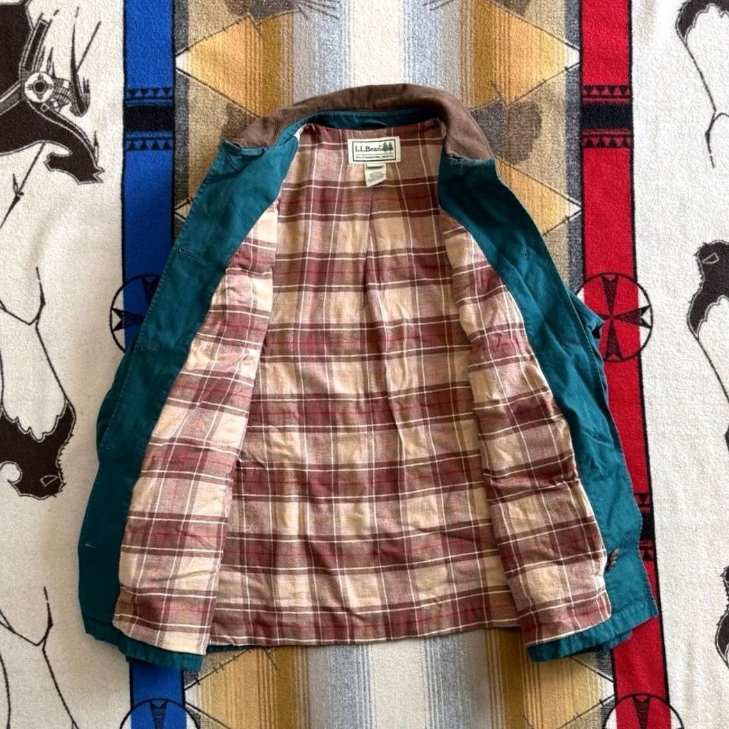 Vintage VINTAGE L.L. Bean Coat 3XL Teal Blue Corduroy Plaid Lined Womens Size XXL / US 16-18 / IT 52-54 - 3 Thumbnail