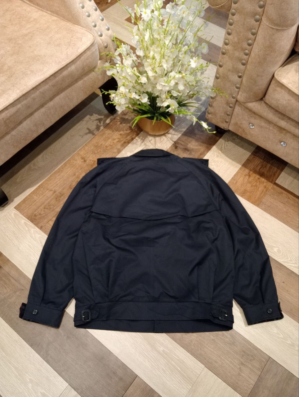Burberry Prorsum VINTAGE BURBERRYS COTTON POLY TRENCH JACKET - NAVY Size US L / EU 52-54 / 3 - 18 Thumbnail
