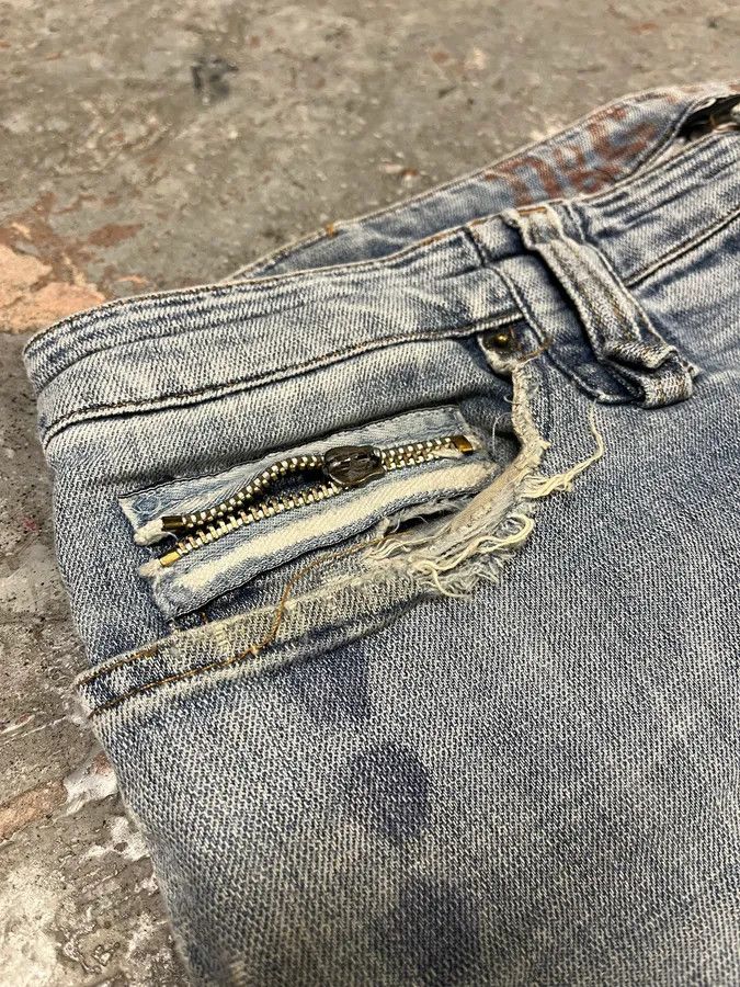 Dolce & Gabbana × Vintage SS2006 Dolce Gabbana Blue Distressed Denim Jeans Size US 32 / EU 48 - 10 Thumbnail