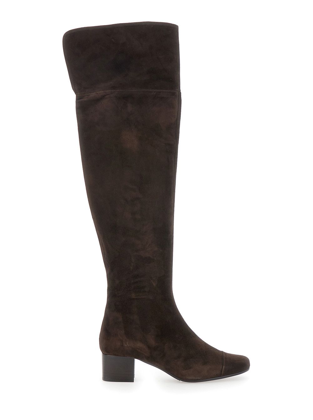 'Brigitte' Brown Ankle Boots with Side Zip Closure in Suede Woman