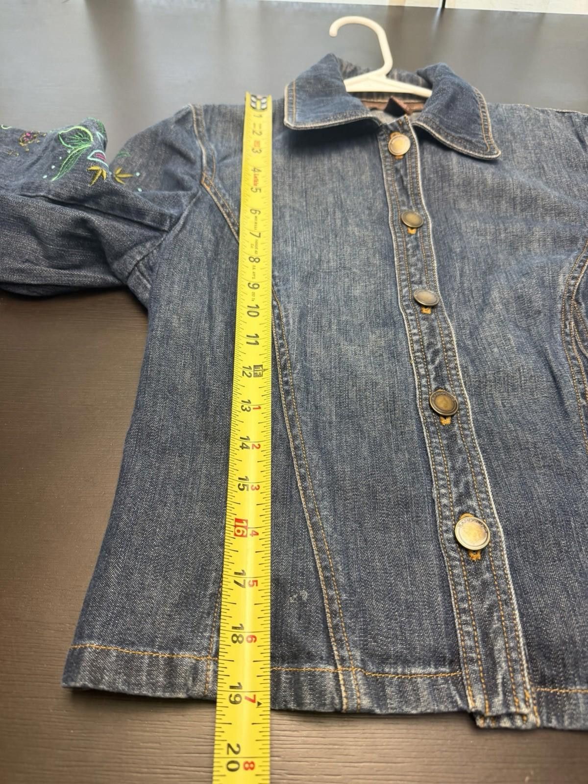 Other Bandolino Denim Jacket Womens 8 Embroidered Fitted Blue Size M / US 6-8 / IT 42-44 - 8 Thumbnail