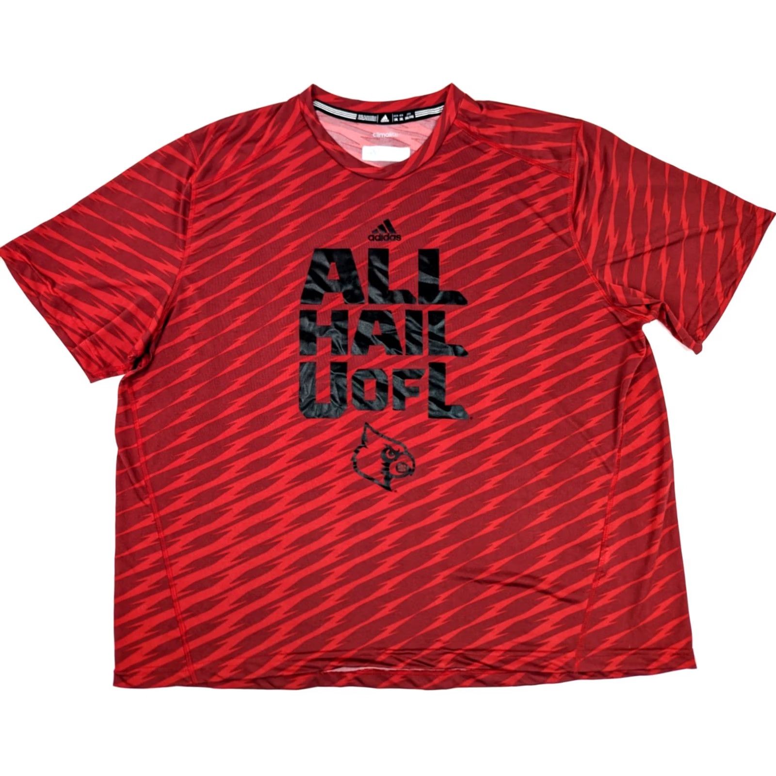 Adidas Adidas Climalite Tiger Stripe University Louisville “All Hail U of L” Shirt Men 3XL Size US XXL / EU 58 / 5 - 2 Thumbnail