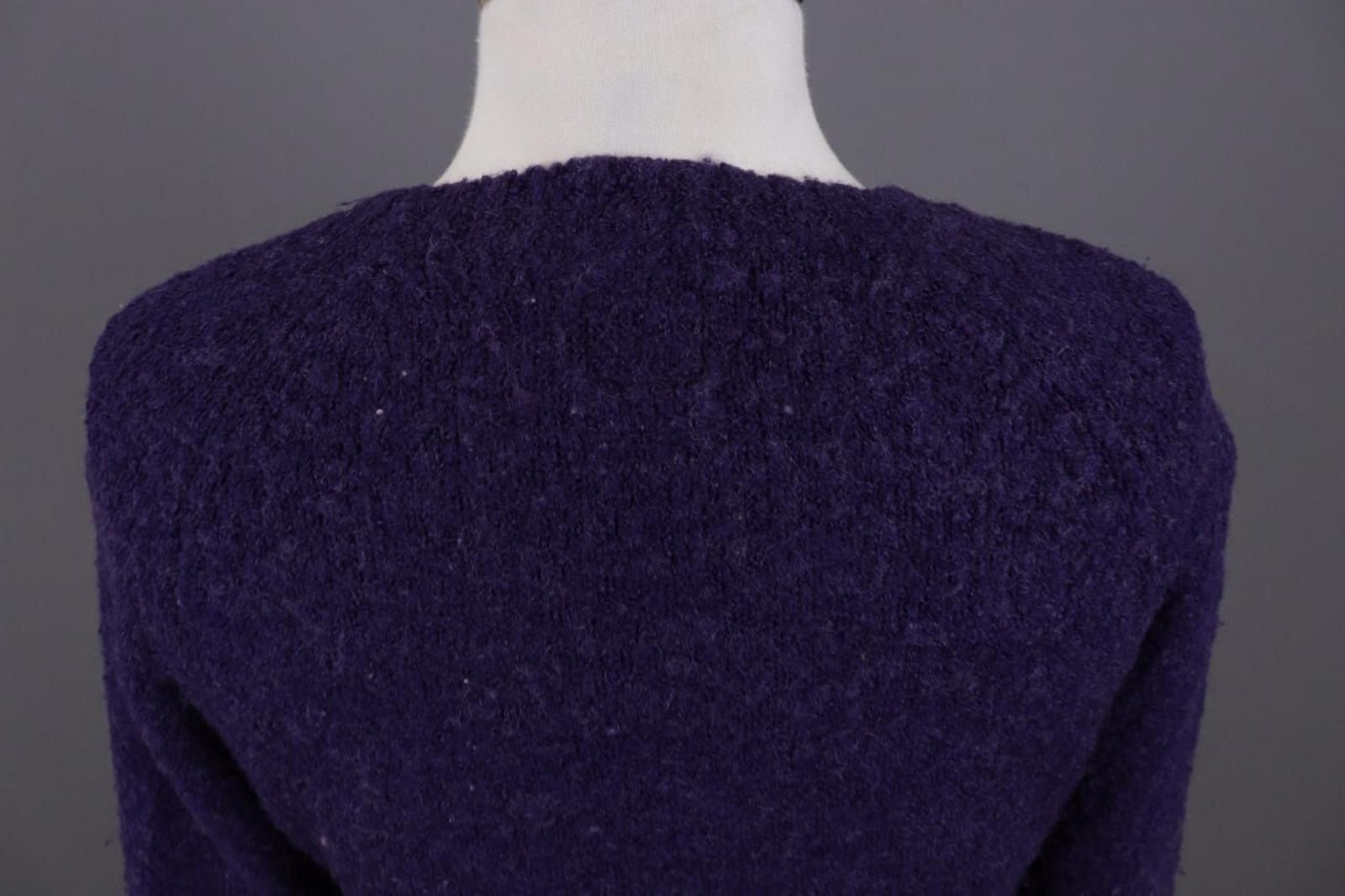 Designer Miss Sixty Purple Knit Cropped Sweater Size S Size S / US 4 / IT 40 - 12 Thumbnail