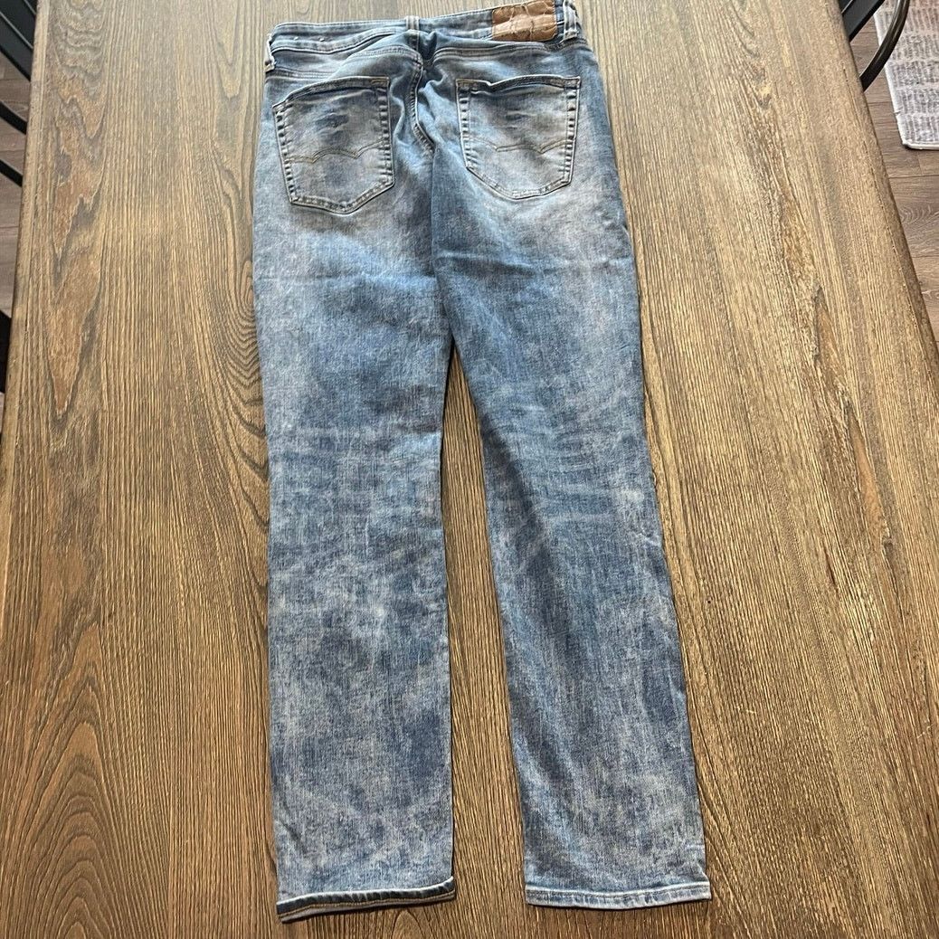 American Eagle Outfitters American Eagle Mens Slim Straight Jeans Blue Size 29x32 Size US 29 - 8 Thumbnail