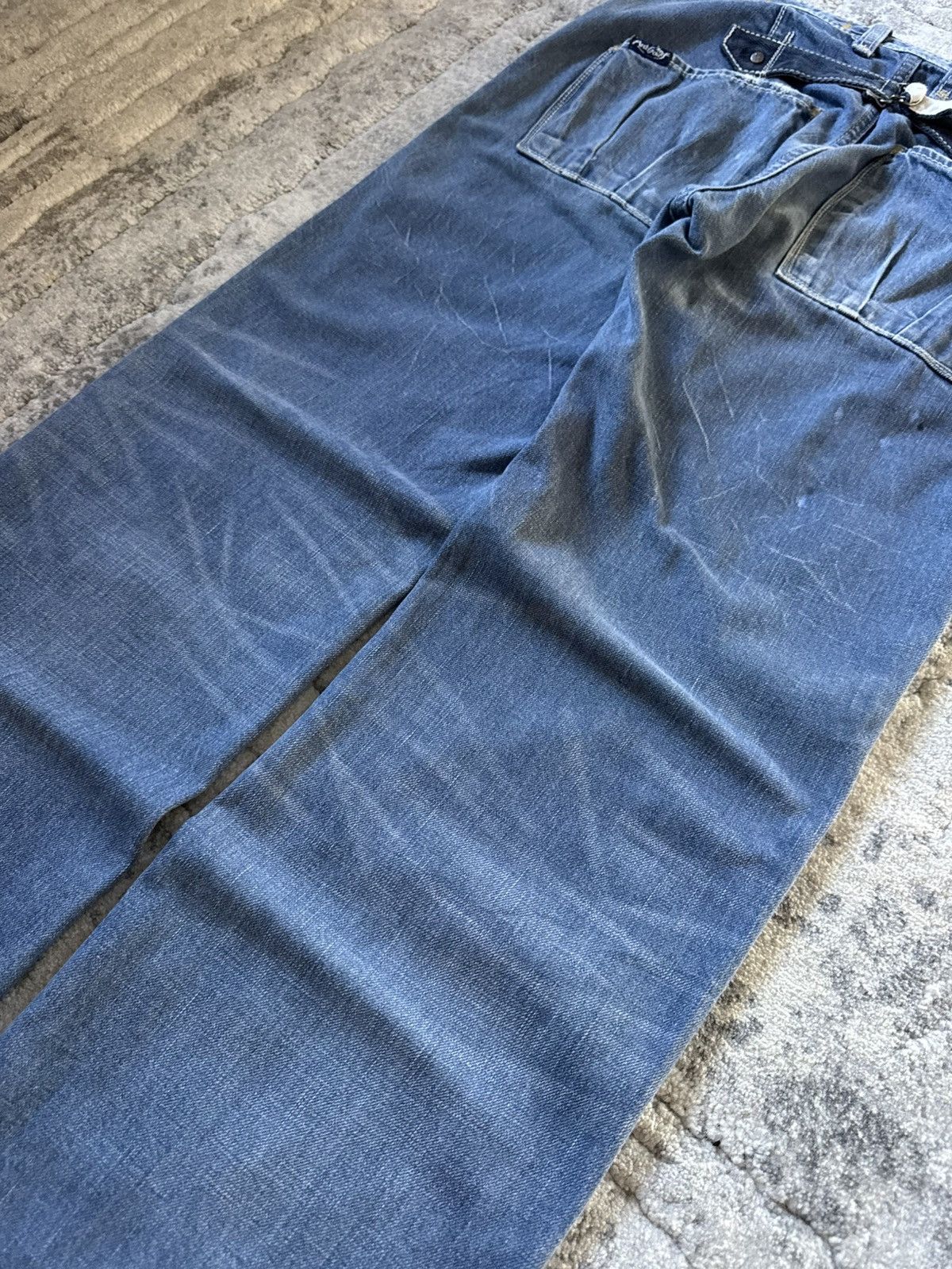 Beauty Beast 2000s Antgauge Japan Buckle Back Baker Denim Pants Size US 28 / EU 44 - 17 Thumbnail