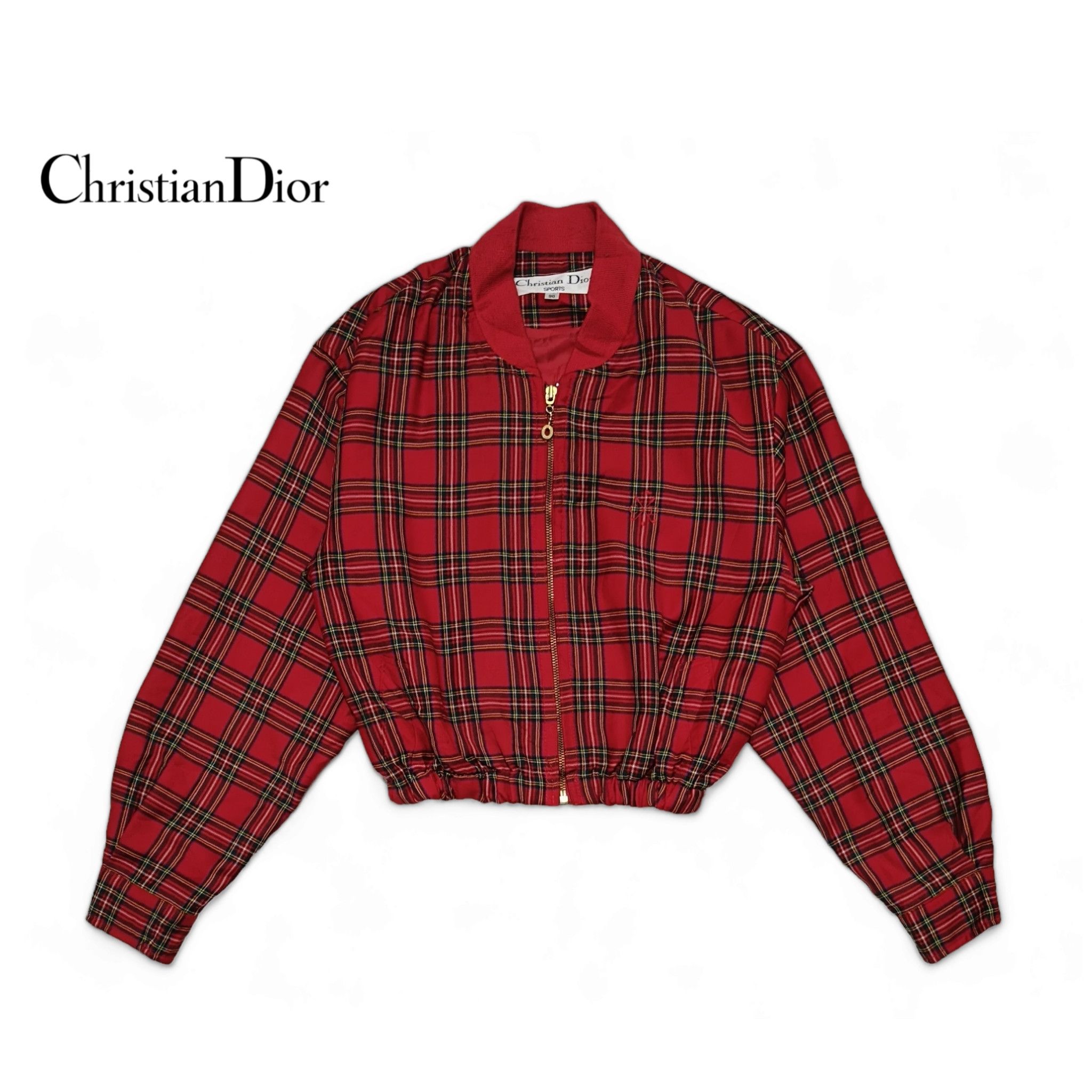 Christian Dior Monsieur Customized Vintage Y2K Christian Dior Tartan Cropped Jacket Size M / US 6-8 / IT 42-44 - 2 Thumbnail