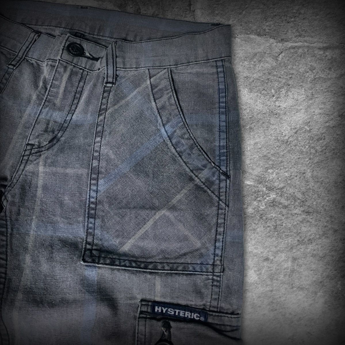 Hysteric Glamour Hysteric Glamour Grey Plaid Utility Slim Pants Size US 26 / EU 42 - 3 Thumbnail