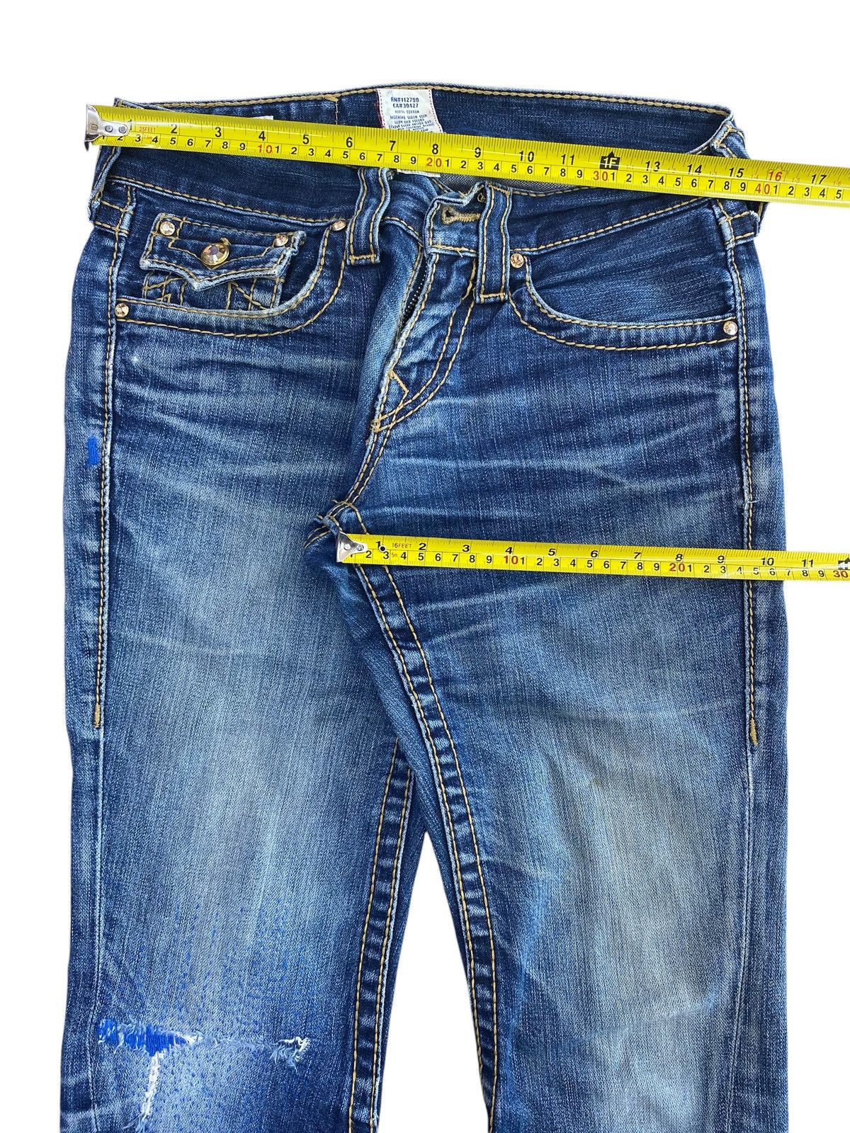 True Religion True Religion Whiskers Faded Wash Style Twist Leg Jeans Size US 30 / EU 46 - 5 Thumbnail