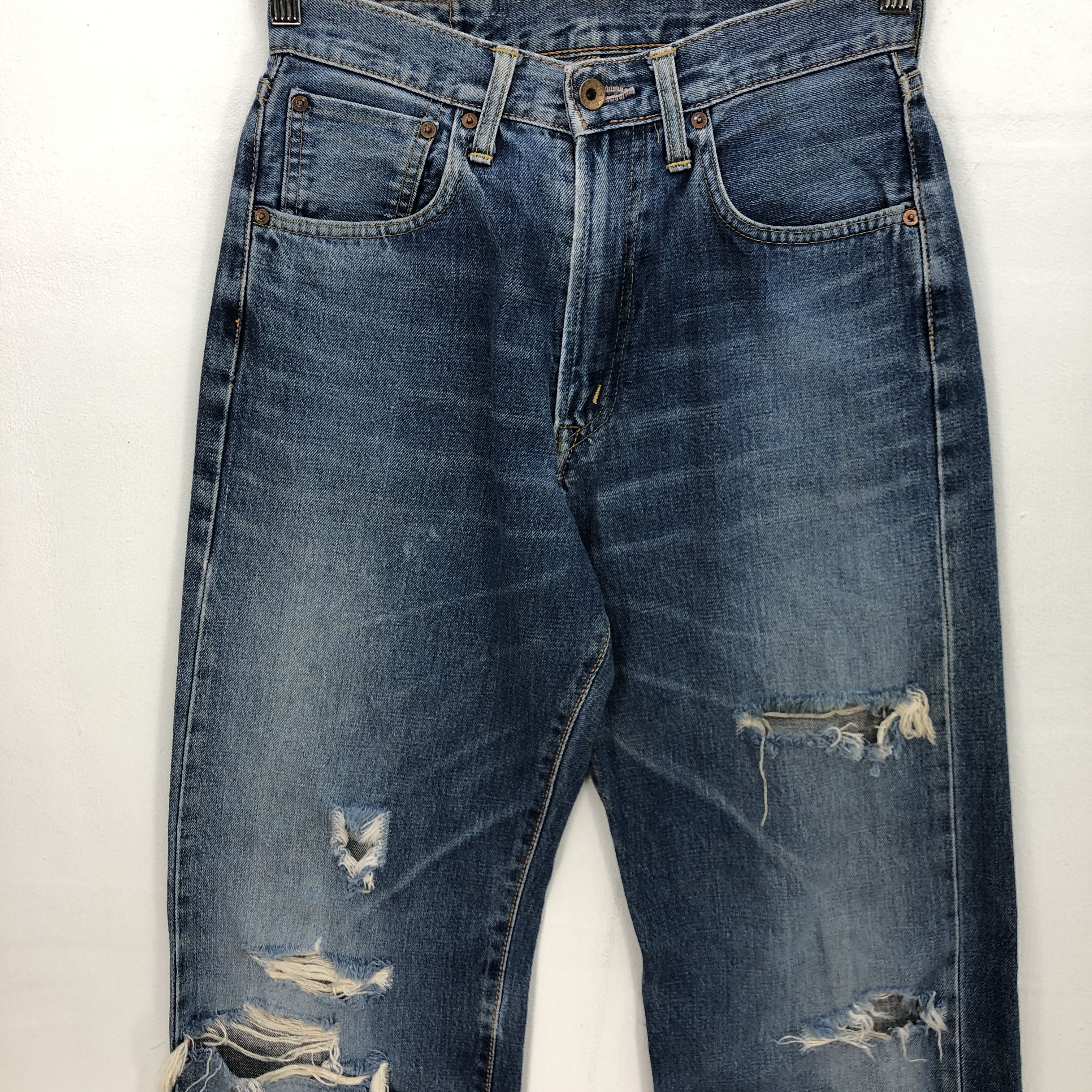 Japanese Brand Distressed Japanese Selvedge Jeans Edwin Redline Denim Size 26" / US 2 / IT 38 - 3 Thumbnail