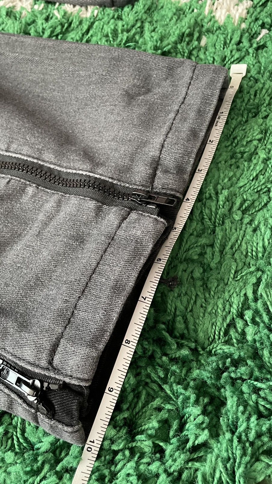 Vintage Flare baggy zipper jeans flared goth Size US 31 - 7 Thumbnail