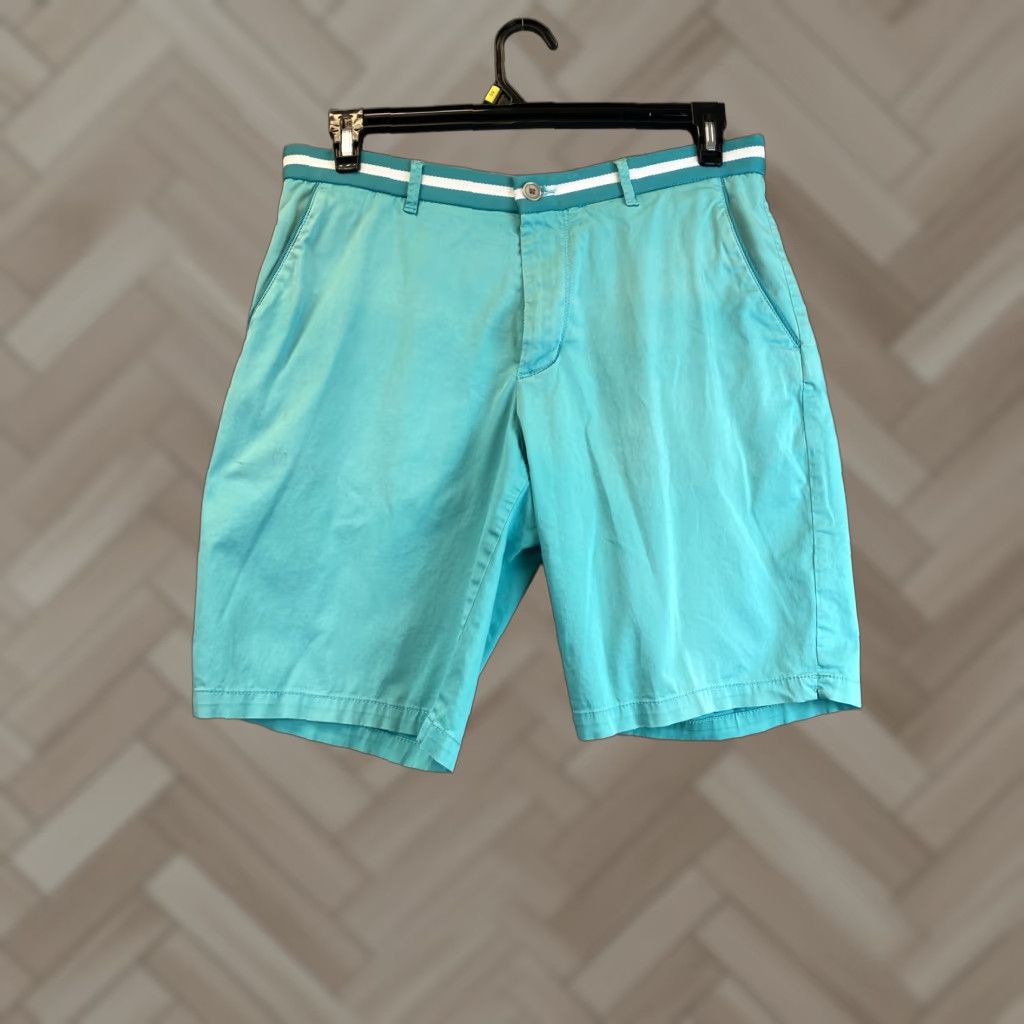 Hugo Boss VINTAGE Hugo Boss Chino Shorts Mens 32R Mint Green Aqua 93-45 34? Size US 32 / EU 48 - 1 Thumbnail