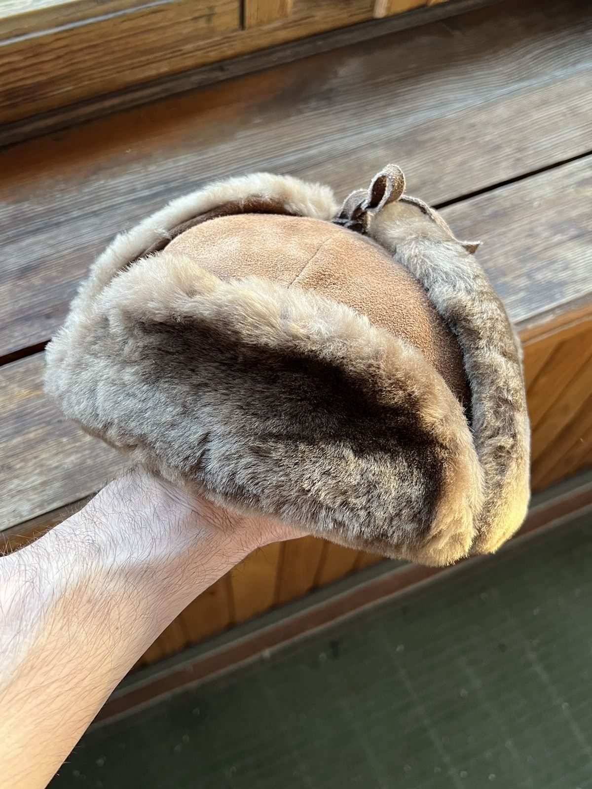 Leather Vintage Ushanka CRAMBES Y2K Leather Trapper Hat Rare Size ONE SIZE - 6 Thumbnail