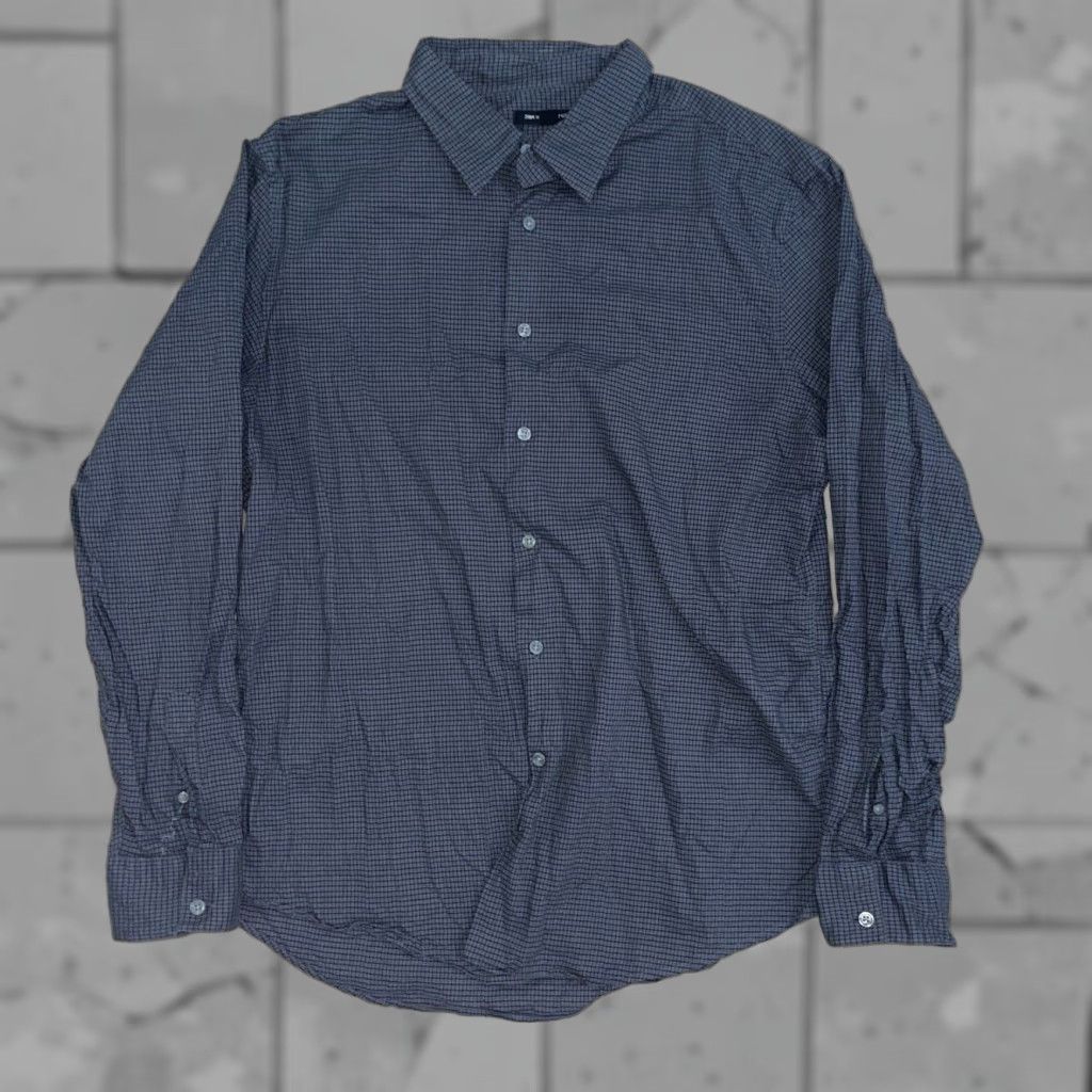 John Varvatos John Varvatos USA Plaid Button-Up Shirt Gray Mens XL Size US XL / EU 56 / 4 - 1 Thumbnail