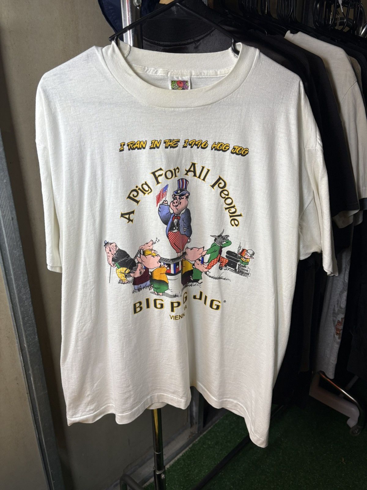 Fruit Of The Loom × Vintage 1996 Pig Fest Vienna Georgia T-Shirt Size US XL / EU 56 / 4 - 1 Thumbnail