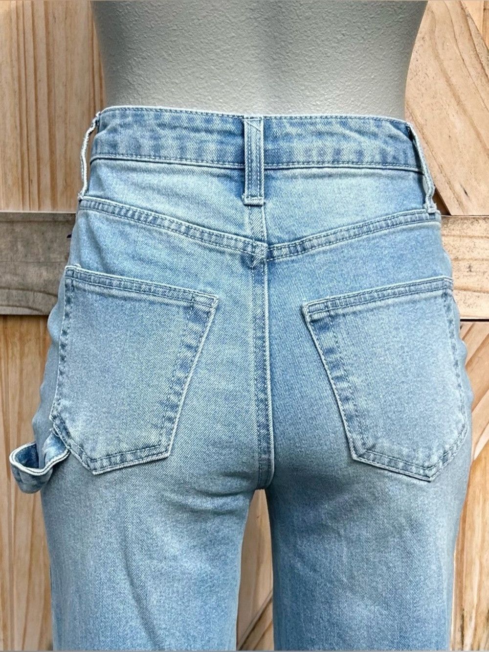 Juicy Couture Juicy Couture Light Wash Stretch Wide Leg Carpenter Jeans Size 25" / US 0 / IT 36 - 3 Thumbnail