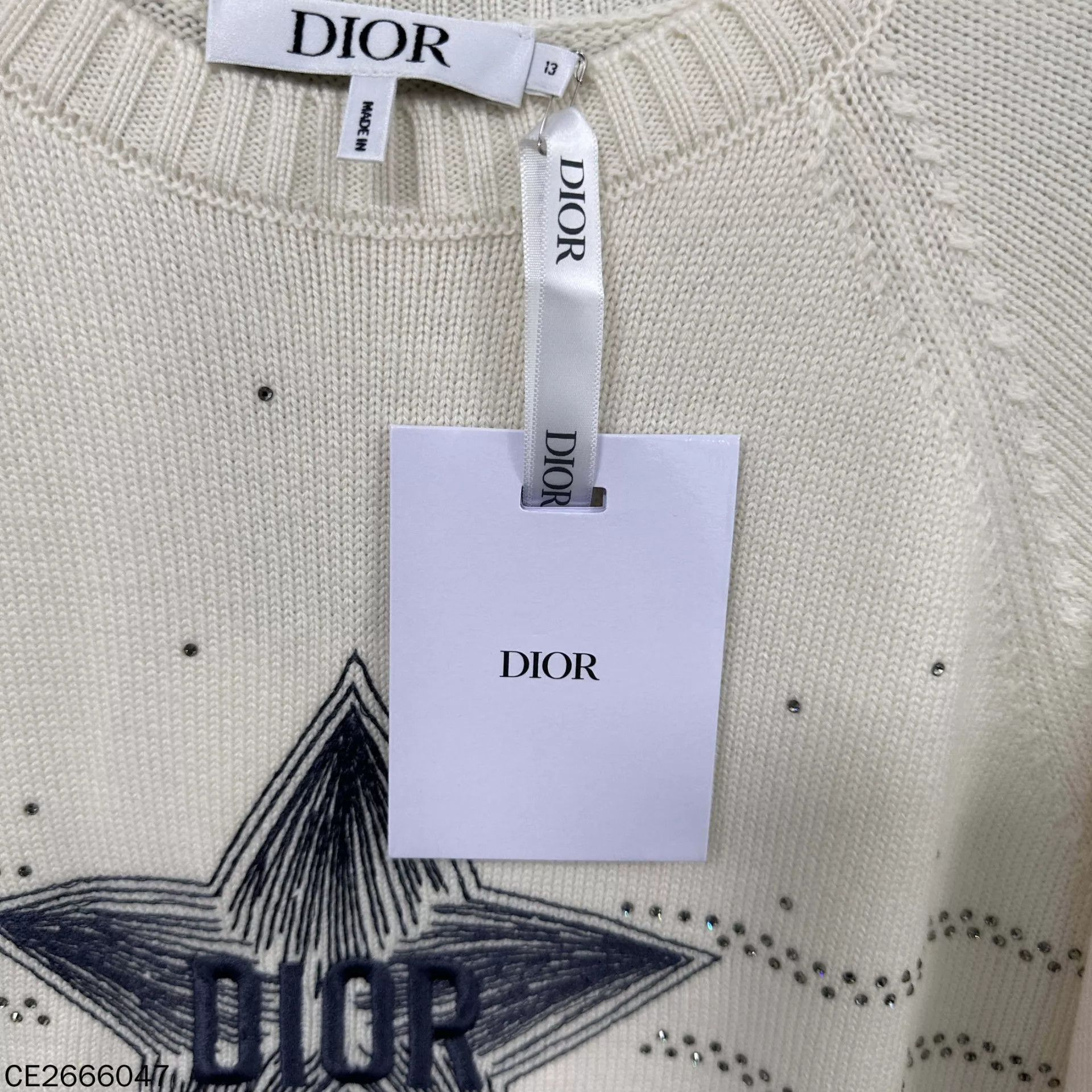 Dior Dior Cream White Wool Lucky Star Dress Women's Size XL / US 12-14 / IT 48-50 - 8 Thumbnail
