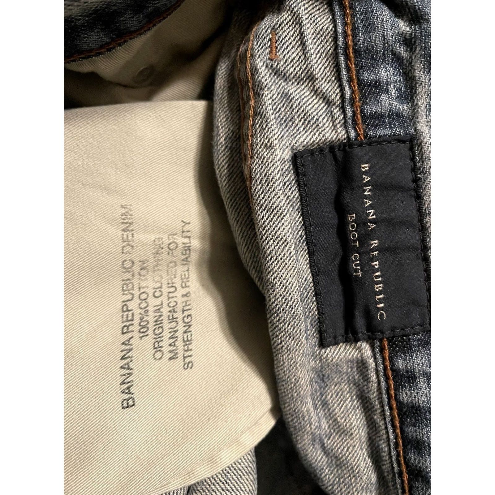 Banana Republic VINTAGE Banana Republic Jeans Bootcut Denim 32x32 Men's Blue Cotton Relaxed 2000s 2006 - Mens Size US 32 / EU 48 - 4 Thumbnail