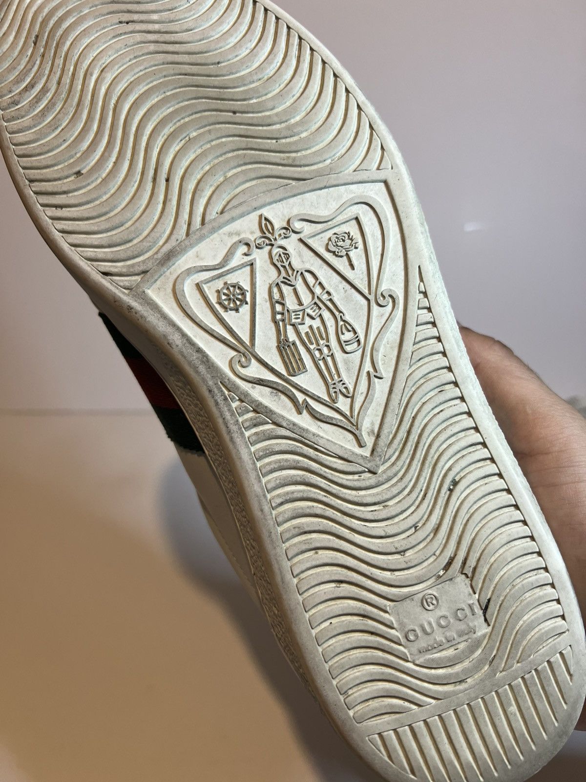 Gucci Gucci Ace leather sneakers signature embroidered Kingsnake Size US 12 / EU 45 - 8 Thumbnail