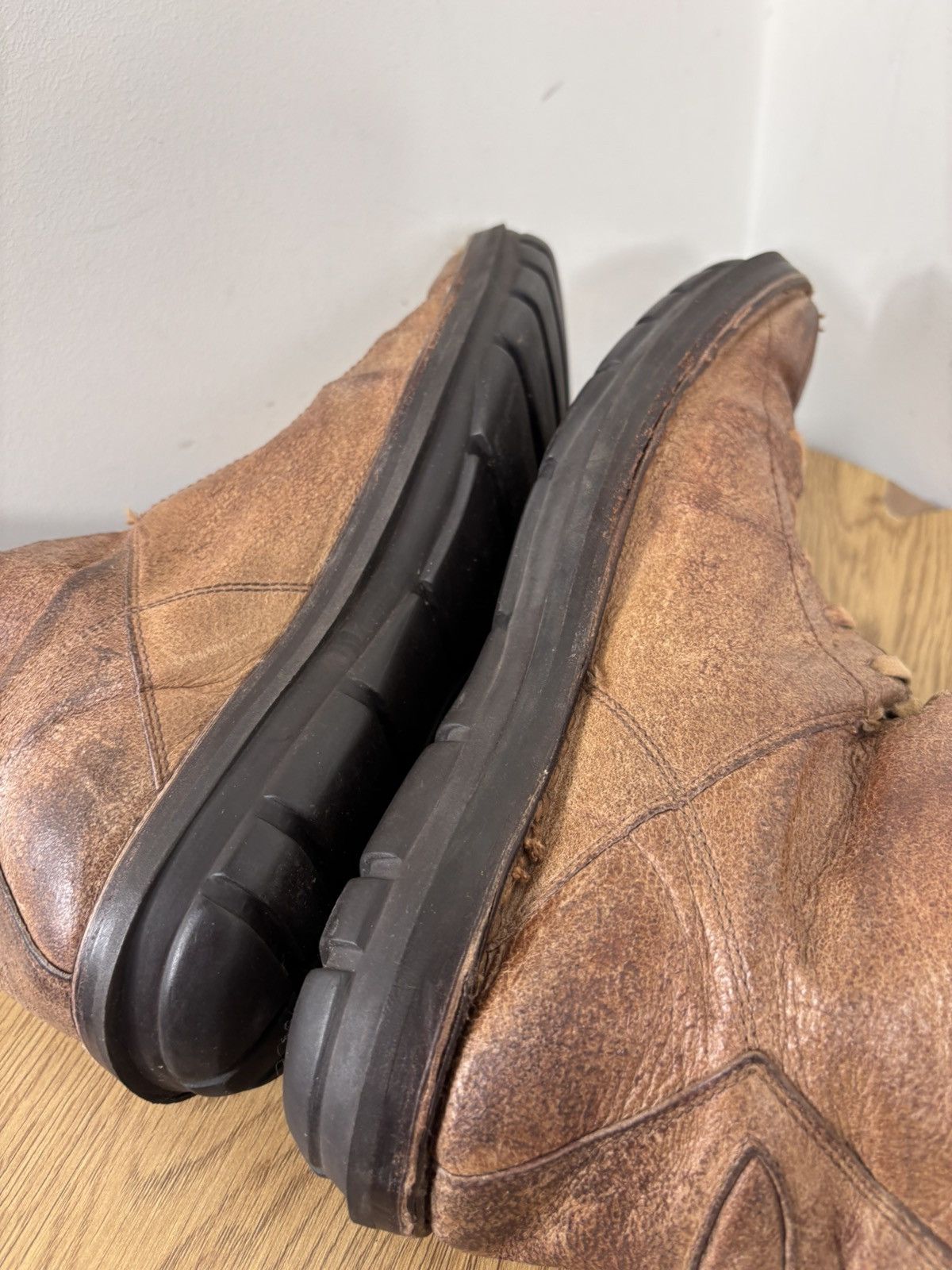 Bally Bally BearthTrek Men’s Distressed Leather Combat Boots Size US 8.5 / EU 41-42 - 18 Thumbnail