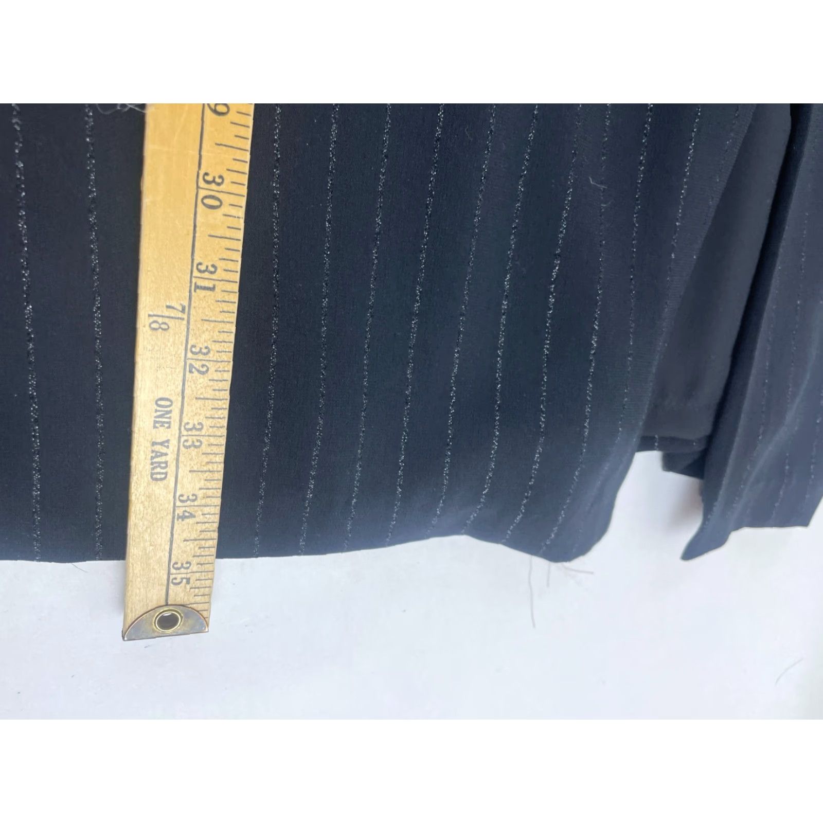 Vintage LUCIA Skirt Women’s Size 20 Black Lined Maxi Glitter Stripes Side Slit Vintage Size 42" / US 20 - 5 Thumbnail