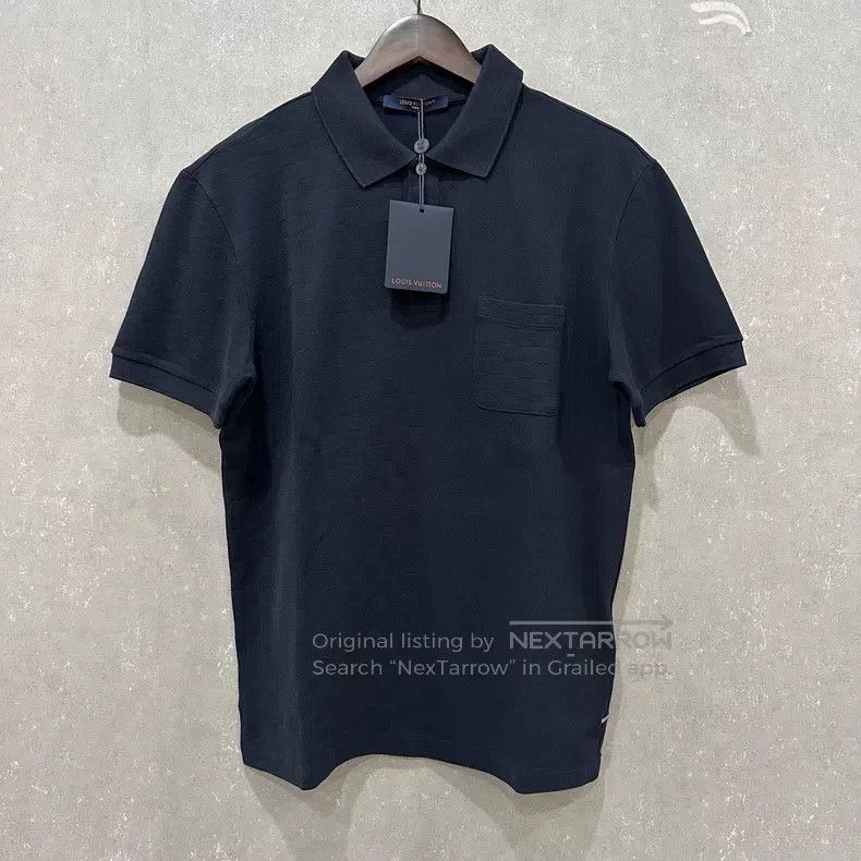 Louis Vuitton Louis Vuitton Navy Checker Polo Short Sleeve Size US M / EU 48-50 / 2 - 1 Thumbnail