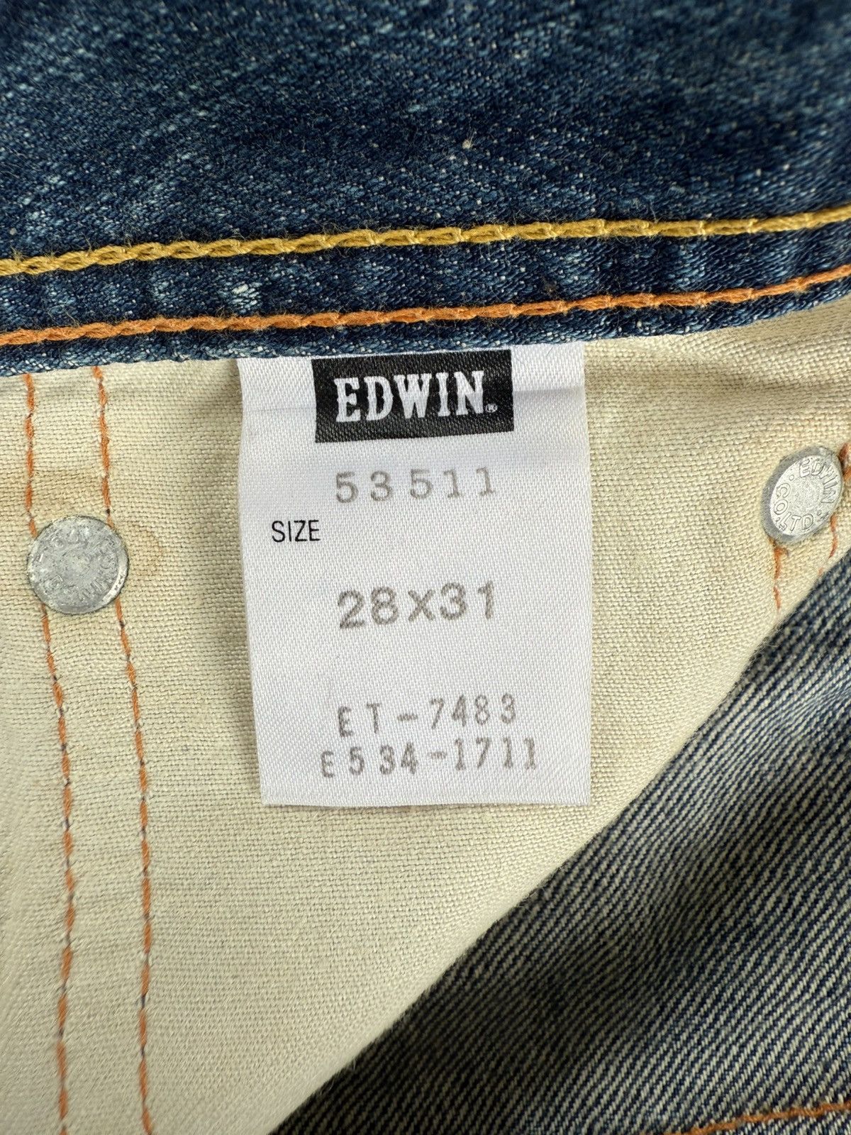 Le Grande Bleu (L.G.B.) Japanese Edwin 511 RV Flared Jeans Distressed Mud wash Size US 30 / EU 46 - 23 Thumbnail