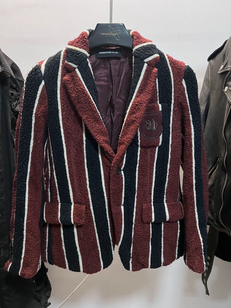 Undercover 2018 AW Show Striped Teddy Bear Jacket 2505-Next