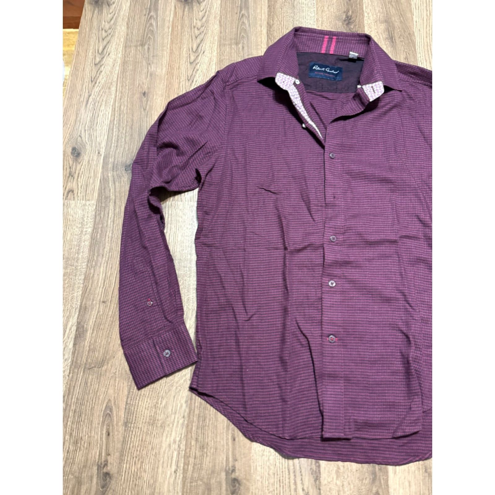 Robert Graham Robert Graham Shirt Men Small Red Button-Up Long Sleeve Tailored Fit Size US S / EU 44-46 / 1 - 3 Thumbnail