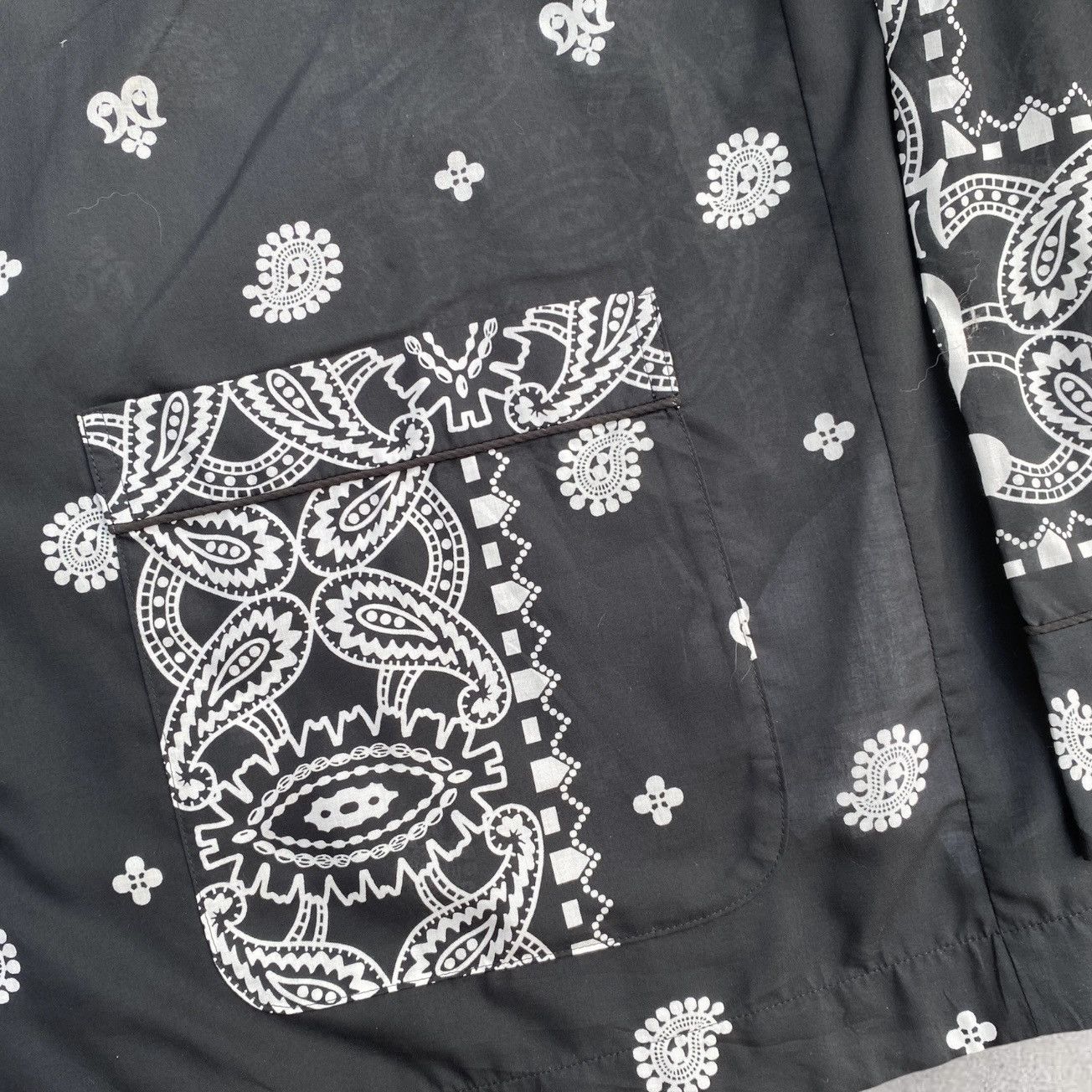 Sacai SS21 Black Paisley Shirt Size US M / EU 48-50 / 2 - 2 Thumbnail