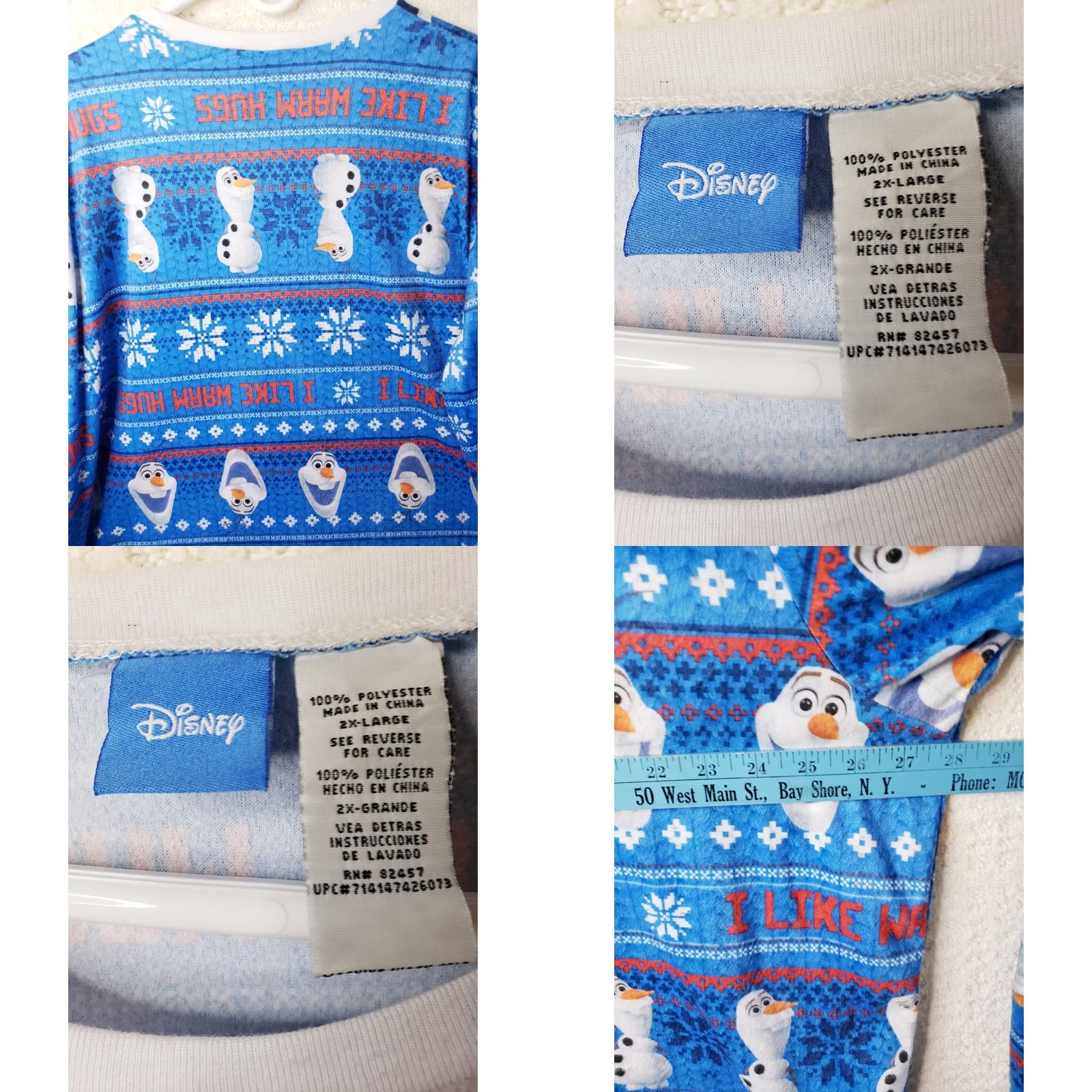 Disney VINTAGE Disney Frozen II Pullover Sweater Women 2XL Long Sleeve Olaf Christmas Knit Blue Ultra Cozy Womens Size XXL / US 16-18 / IT 52-54 - 8 Thumbnail