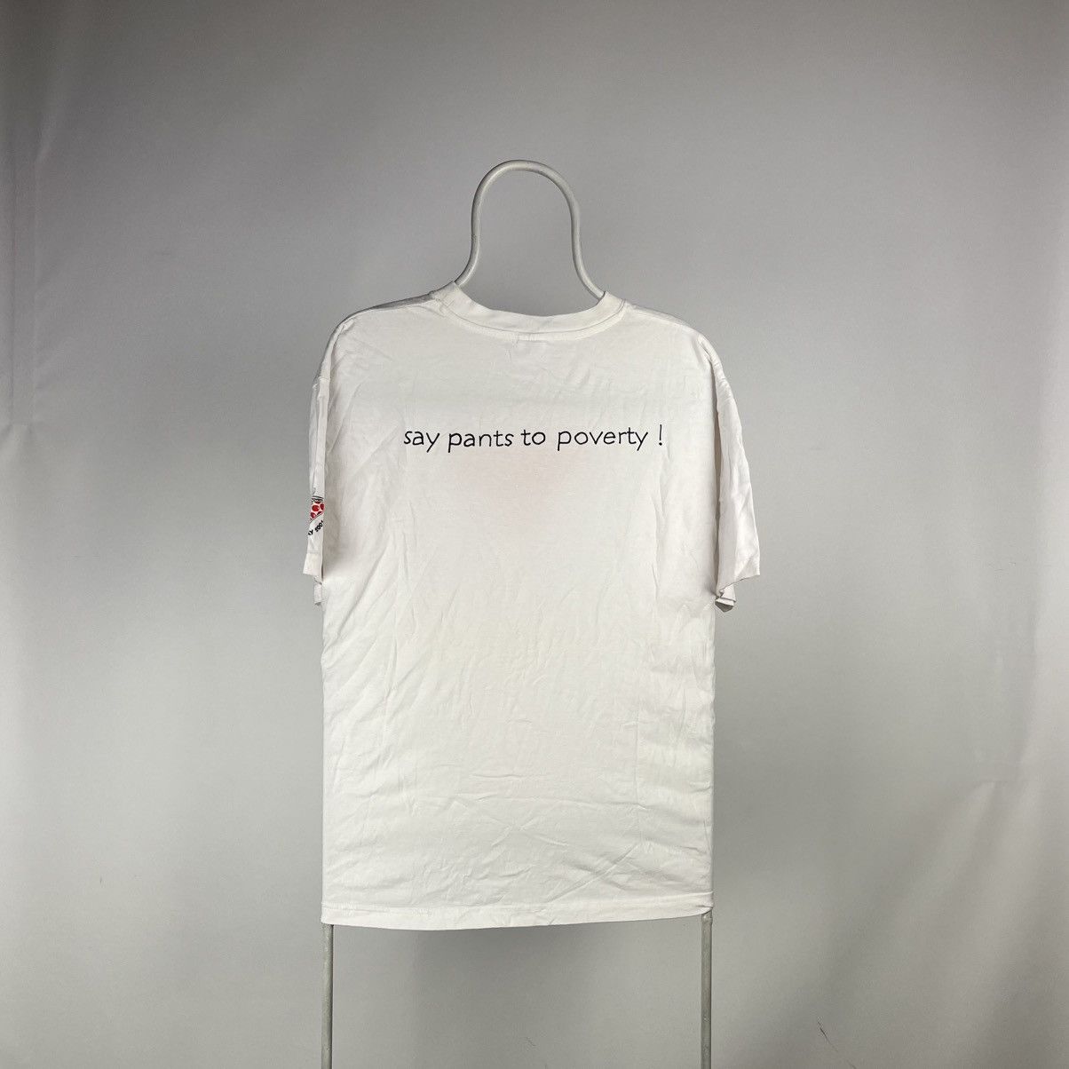 Designer × Vintage Vintage Comic Relief Tshirt say pants to poverty 2001 Size US XL / EU 56 / 4 - 2 Thumbnail