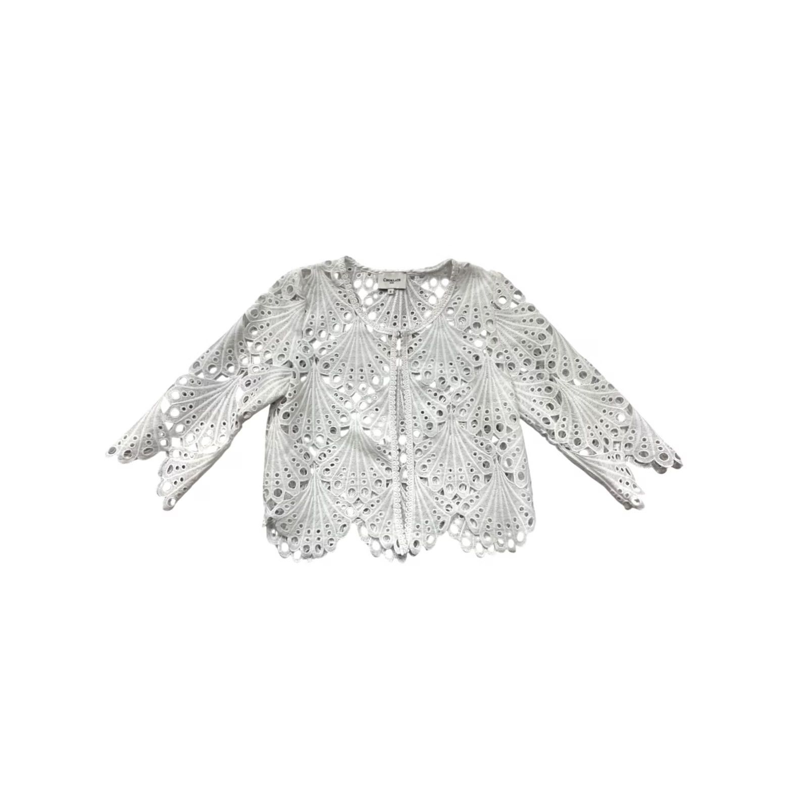 Vintage Choklate Paris White Lace Jacket S Unisex Adults Regular Size S Jacket Womens Mens 90s처럼 Size S / US 4 / IT 40 - 2 Thumbnail
