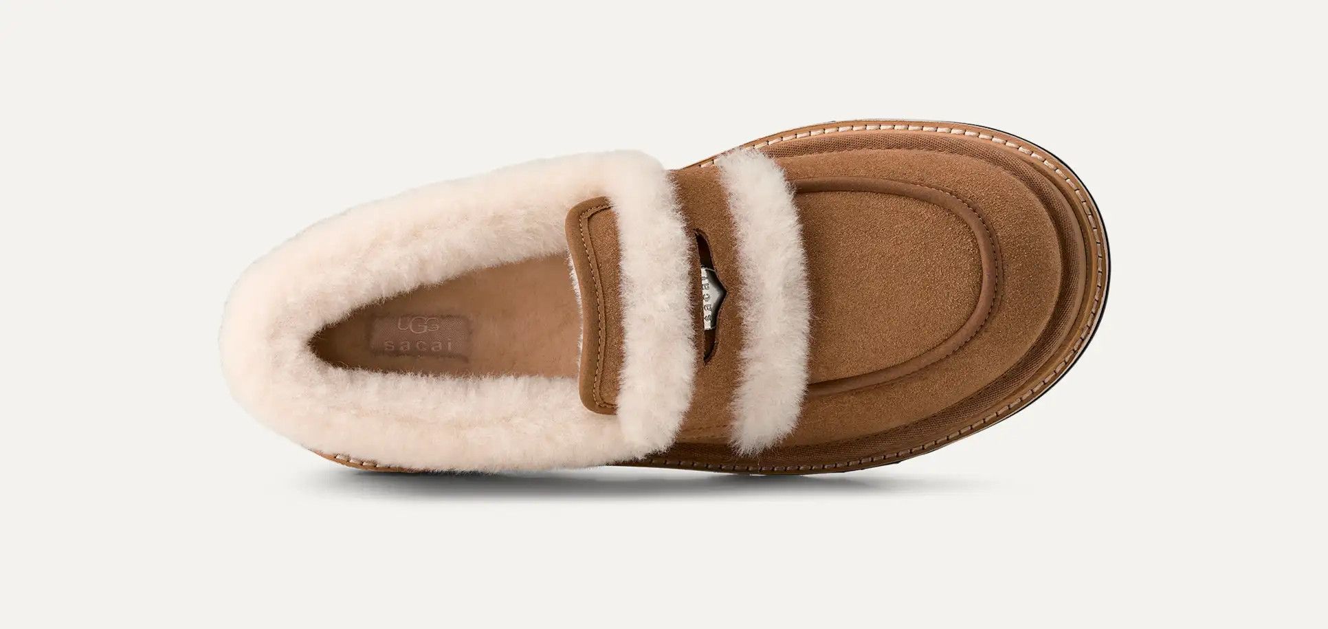 Sacai × Ugg UGG x sacai Shearling Loafer suede Chestnut Size US 9 / EU 42 - 4 Thumbnail