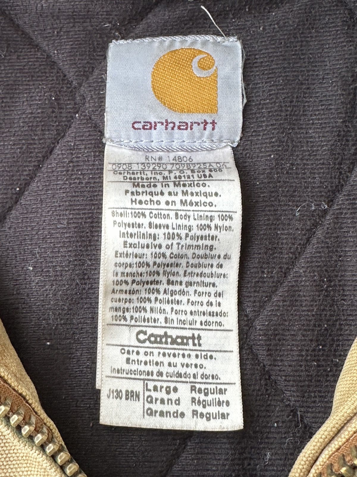 Carhartt Trashed Hooded work Jacket Faded Dirty worn distressed Size US L / EU 52-54 / 3 - 9 Thumbnail