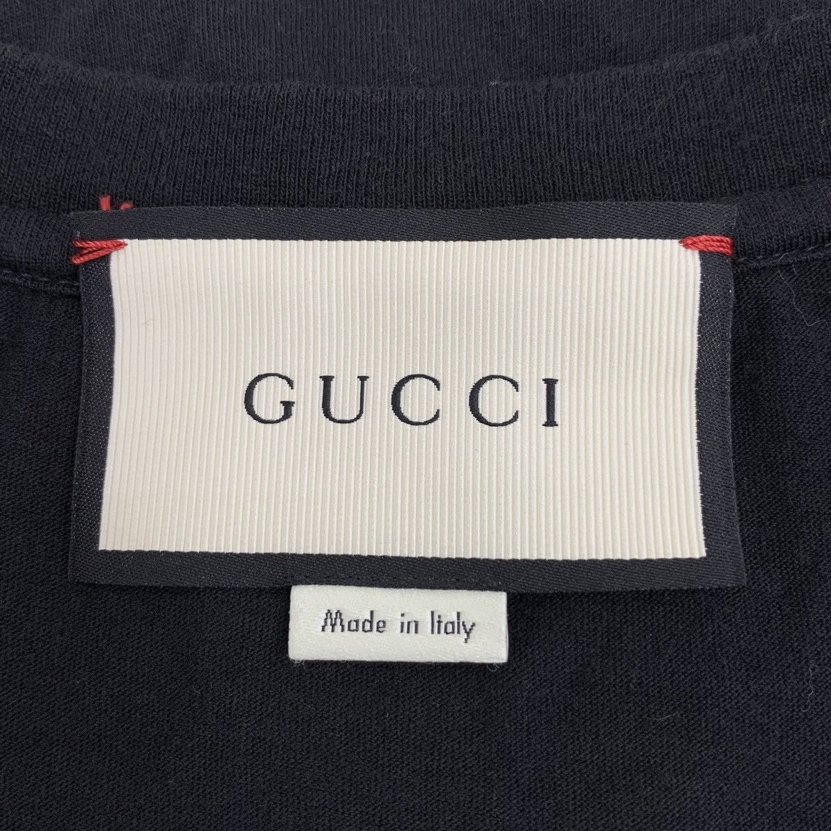 Gucci Gucci Black Logo Print Cotton Crew Neck T-shirt K26WX Size XS / US 0-2 / IT 36-38 - 5 Thumbnail