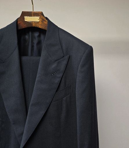 Tom Ford o1sm1stk0824 Shelton Solid Canvas Two Piece Suit Dark Navy Size US M / EU 48-50 / 2 - 2 Thumbnail