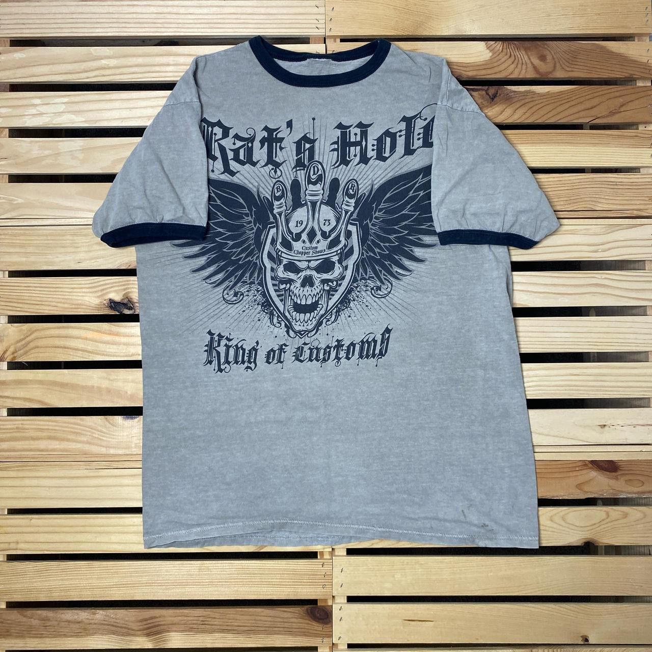 Other Rat's Hole Custom Choppers Tan Y2K Biker Tee Size Large Size US L / EU 52-54 / 3 - 1 Thumbnail