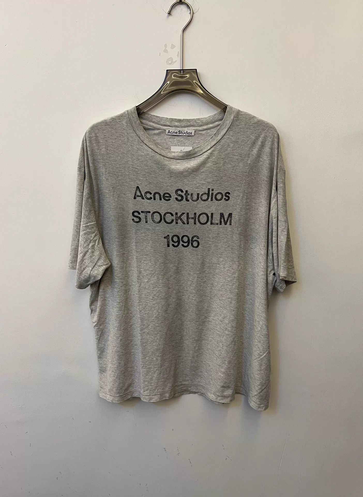 Acne Studios Acne SS24 1996 Relaxed Logo Crew Tee Gray L Unisex Size US L / EU 52-54 / 3 - 1 Thumbnail