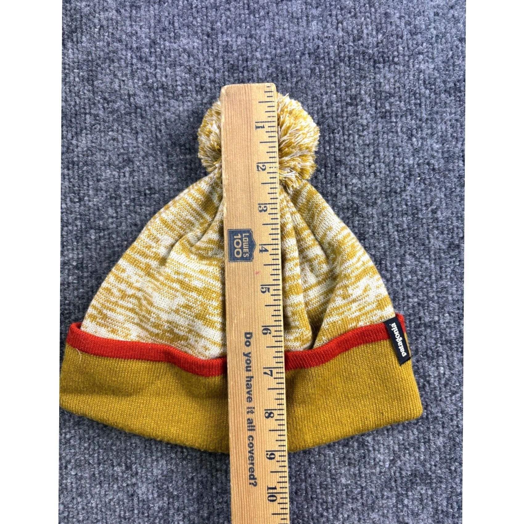 Patagonia Patagonia Beanie Unisex One Size Knit Yellow Pom Pom Logo Winter Hat 62230 Size ONE SIZE - 3 Thumbnail