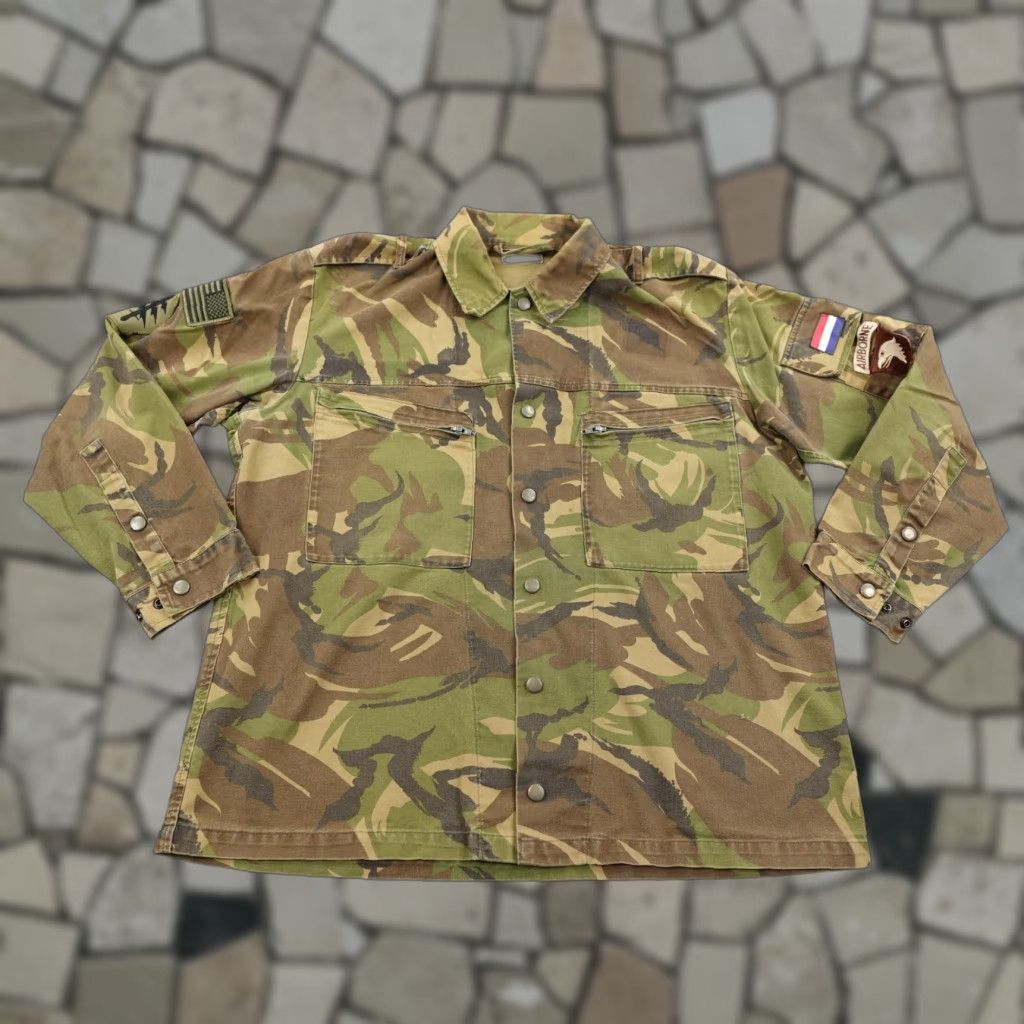 Vintage VINTAGE SEYNTEX Dutch Military Jacket Mens XL Camouflage Coat Snap Up Size US XL / EU 56 / 4 - 1 Thumbnail