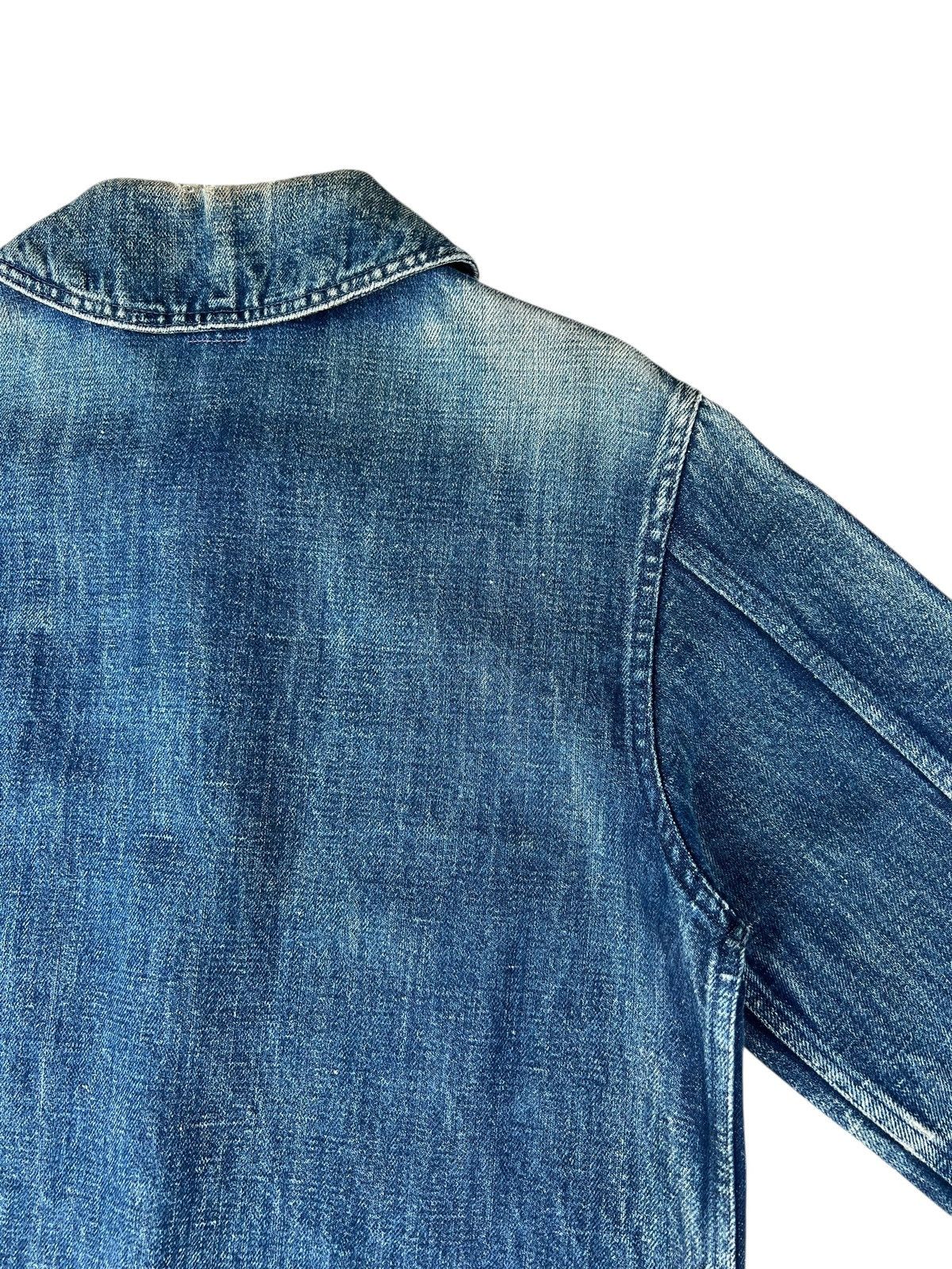 45rpm Trashed Indigo Japan Military Denim Shawl Collar Jacket Size US M / EU 48-50 / 2 - 23 Thumbnail