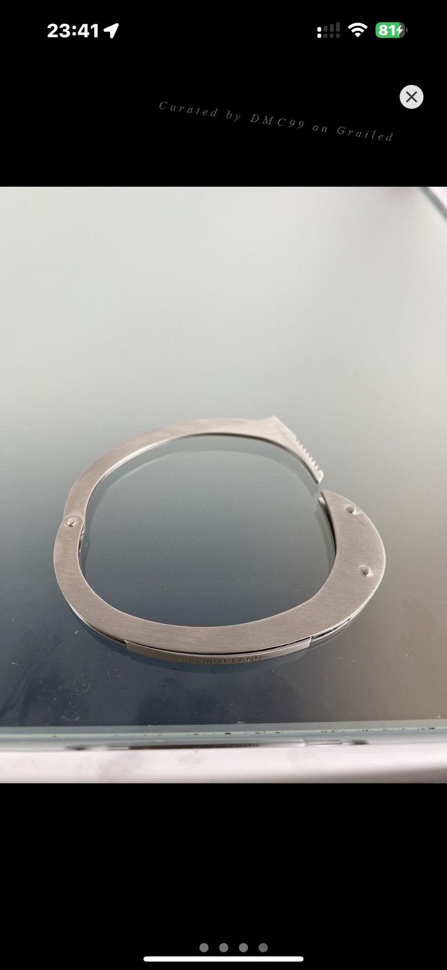 Helmut Lang Helmut Lang Handcuff Bracelet Reissue Size ONE SIZE - 1 Thumbnail
