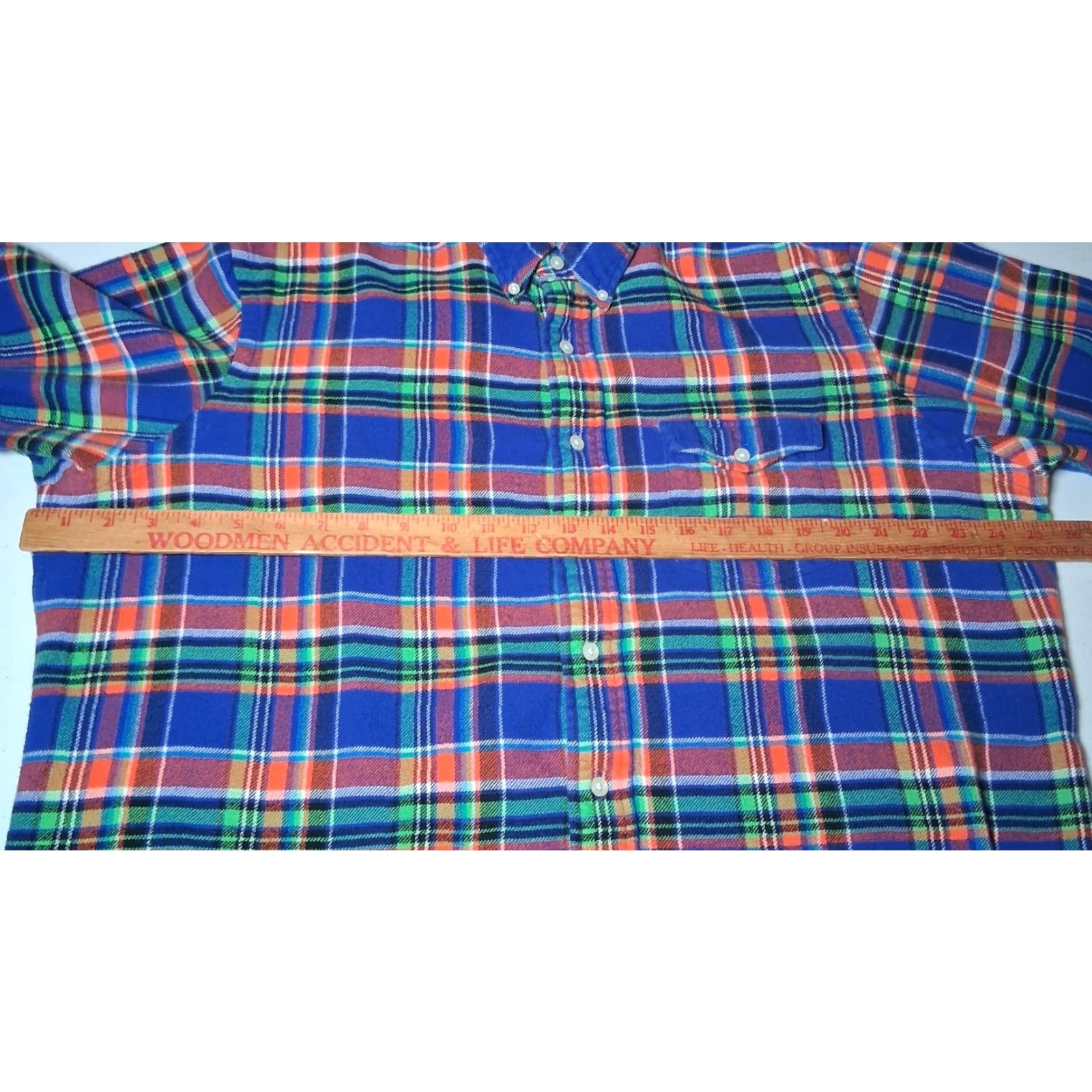 Ralph Lauren Ralph Lauren Flannel Shirt Men XL Blue Orange Green Plaid Tartan Button Down Size US XL / EU 56 / 4 - 7 Thumbnail