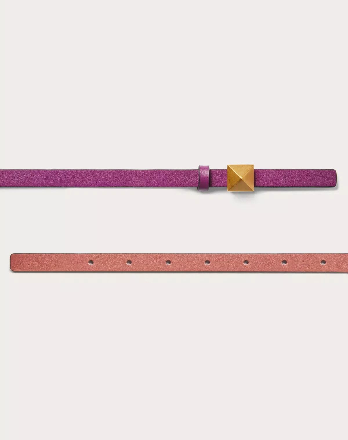 Valentino o1s1wg111125 Size:70 / Reversible One Stud Belt in Pink Size ONE SIZE - 3 Thumbnail