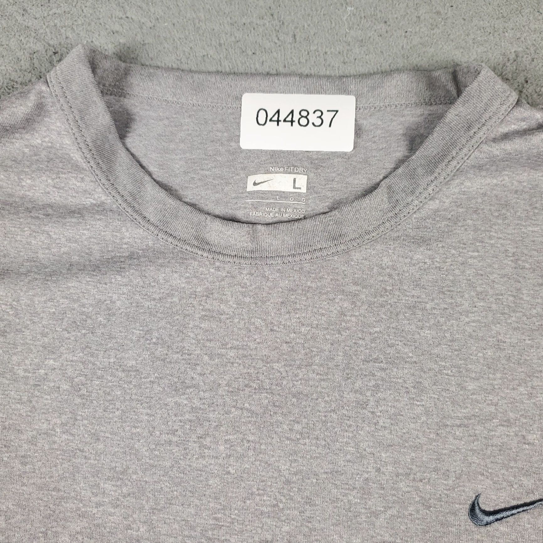 Nike Nike T-Shirt Mens Large Gray Casual Short Sleeve Crew Neck Sports Size US L / EU 52-54 / 3 - 2 Thumbnail