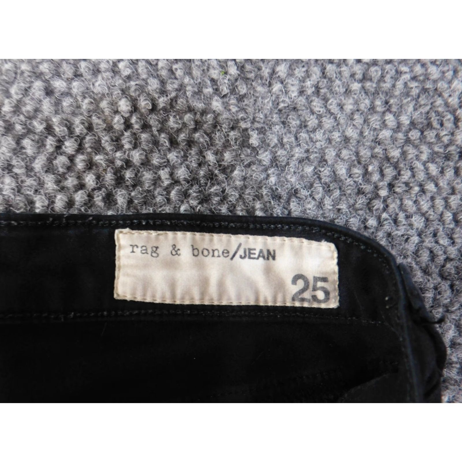 Rag & Bone rag bone jeans women size 25 legging black stretch denim retro Size 42" / US 20 - 4 Thumbnail