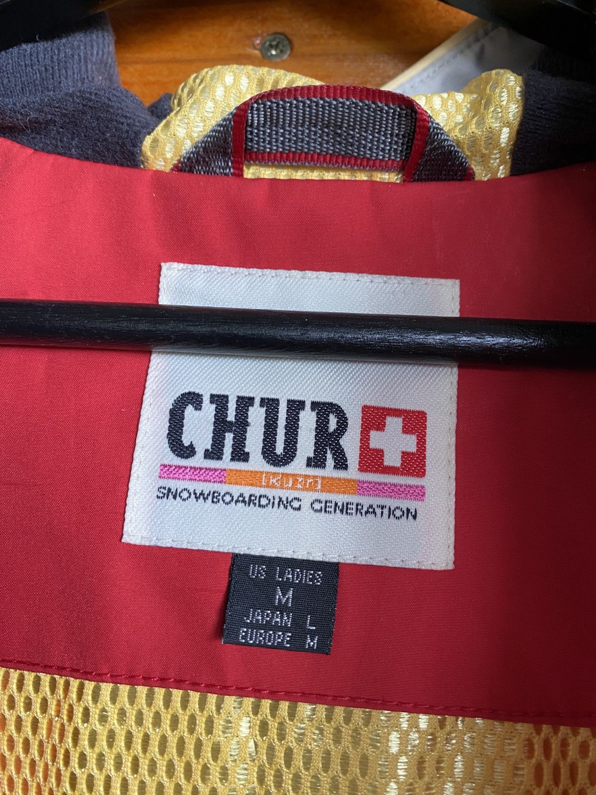 Japanese Brand Vintage CHUR Snowboarding Generation Hooded Jacket Red Grey Size M / US 6-8 / IT 42-44 - 11 Thumbnail